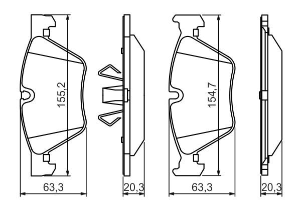 BOSCH 0 986 494 117 Bremsbelagsatz Scheibenbremse