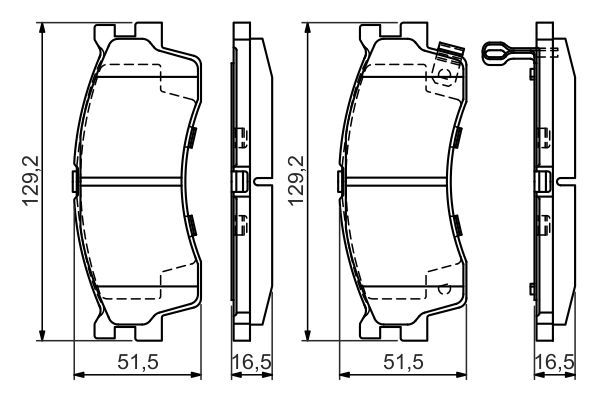 BOSCH 0 986 494 146 Bremsbelagsatz Scheibenbremse