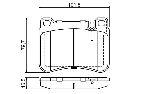 BOSCH 0 986 494 166 Bremsbelagsatz Scheibenbremse