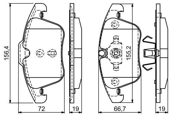 BOSCH 0 986 494 169 Bremsbelagsatz Scheibenbremse