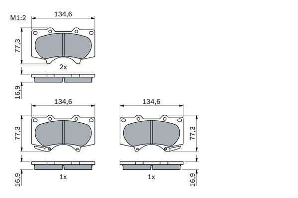 BOSCH 0 986 494 153 Bremsbelagsatz Scheibenbremse