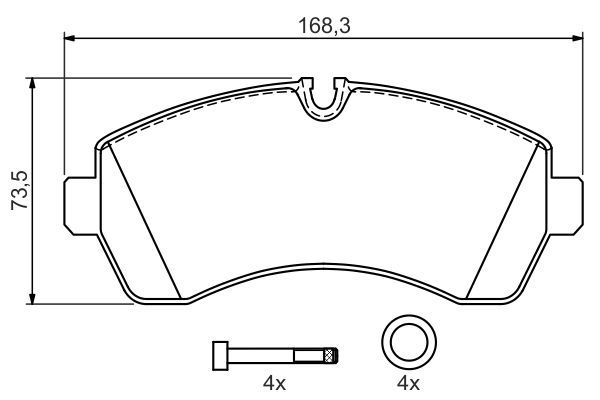 BOSCH 0 986 494 194 Bremsbelagsatz Scheibenbremse