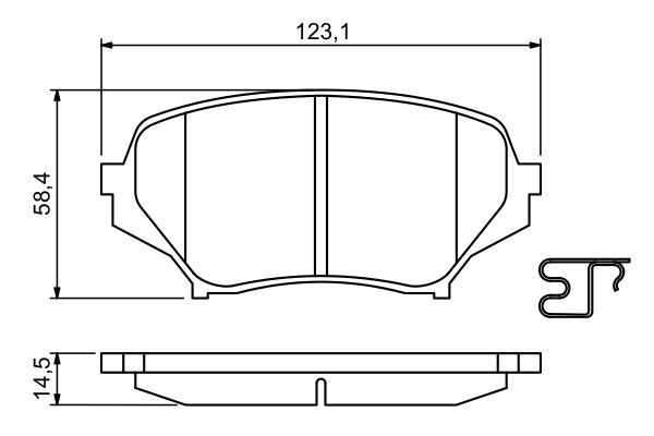 BOSCH 0 986 494 188 Bremsbelagsatz Scheibenbremse