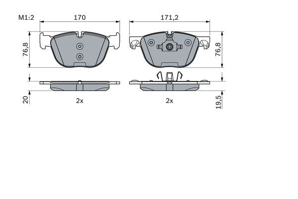 BOSCH 0 986 494 191 Bremsbelagsatz Scheibenbremse