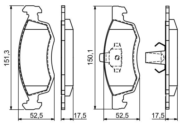 BOSCH 0 986 494 197 Bremsbelagsatz Scheibenbremse