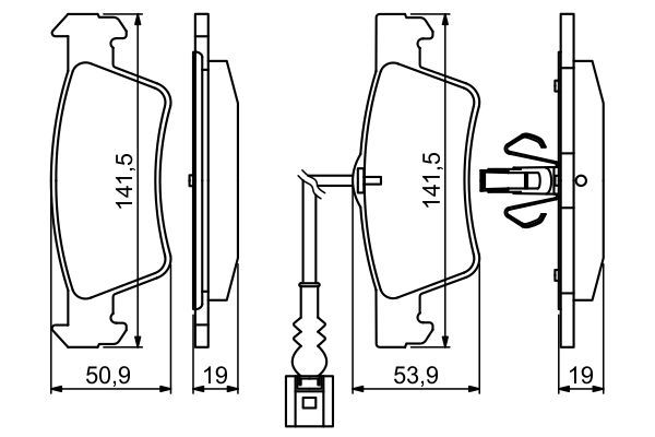 BOSCH 0 986 494 219 Bremsbelagsatz Scheibenbremse