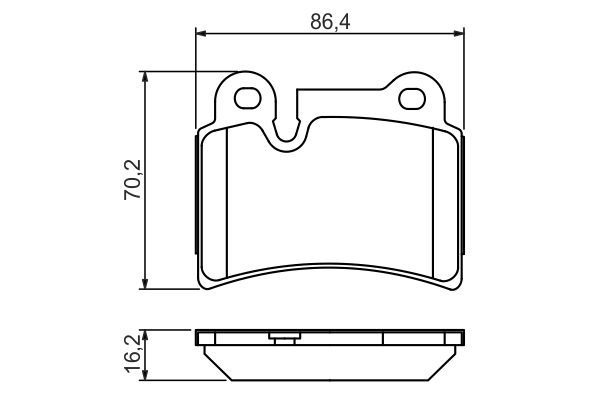 BOSCH 0 986 494 210 Bremsbelagsatz Scheibenbremse