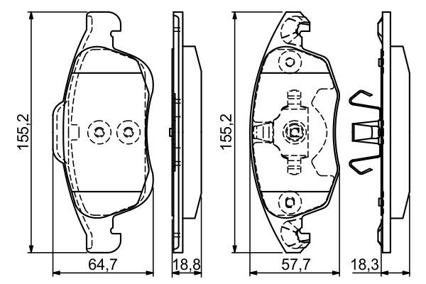 BOSCH 0 986 494 235 Bremsbelagsatz Scheibenbremse