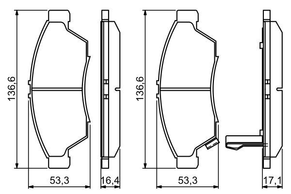 BOSCH 0 986 494 238 Bremsbelagsatz Scheibenbremse