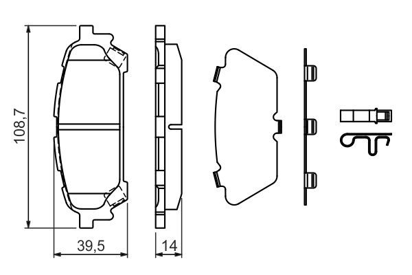 BOSCH 0 986 494 232 Bremsbelagsatz Scheibenbremse