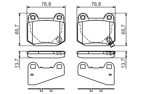 BOSCH 0 986 494 229 Bremsbelagsatz Scheibenbremse