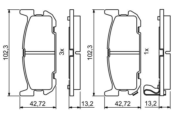 BOSCH 0 986 494 226 Bremsbelagsatz Scheibenbremse