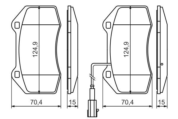 BOSCH 0 986 494 228 Bremsbelagsatz Scheibenbremse