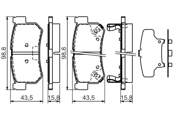 BOSCH 0 986 494 237 Bremsbelagsatz Scheibenbremse