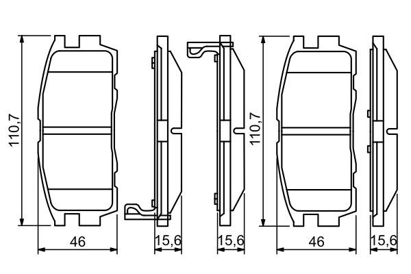 BOSCH 0 986 494 251 Bremsbelagsatz Scheibenbremse