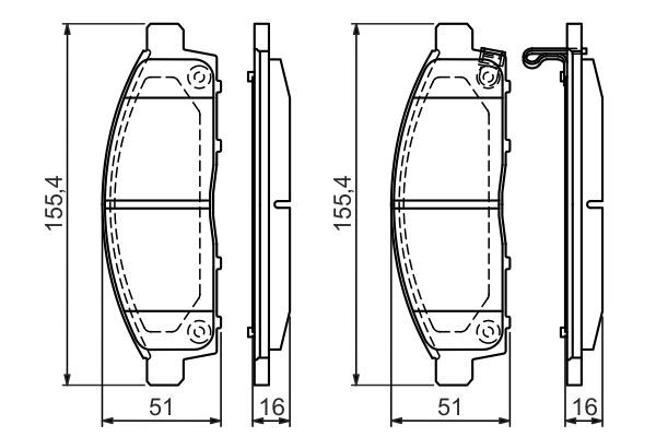 BOSCH 0 986 494 268 Bremsbelagsatz Scheibenbremse