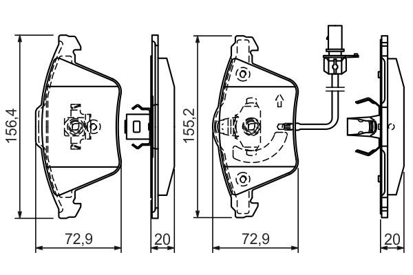 BOSCH 0 986 494 271 Bremsbelagsatz Scheibenbremse