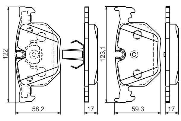 BOSCH 0 986 494 286 Bremsbelagsatz Scheibenbremse