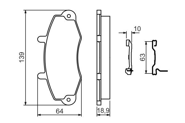 BOSCH 0 986 494 292 Bremsbelagsatz Scheibenbremse