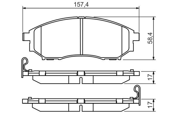 BOSCH 0 986 494 295 Bremsbelagsatz Scheibenbremse