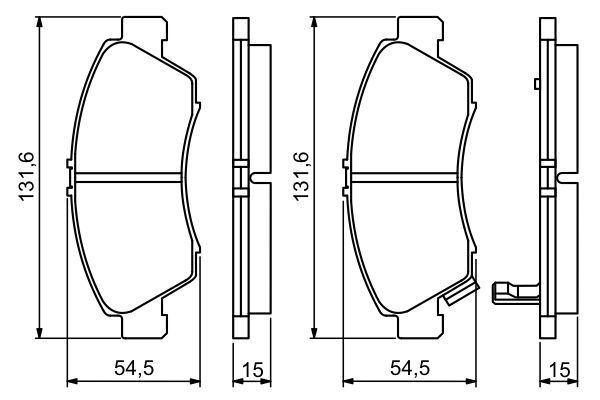 BOSCH 0 986 494 299 Bremsbelagsatz Scheibenbremse