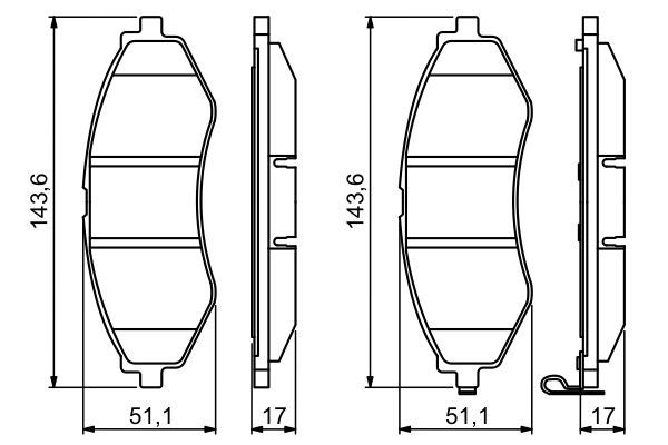 BOSCH 0 986 494 343 Bremsbelagsatz Scheibenbremse