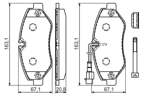 BOSCH 0 986 494 334 Bremsbelagsatz Scheibenbremse