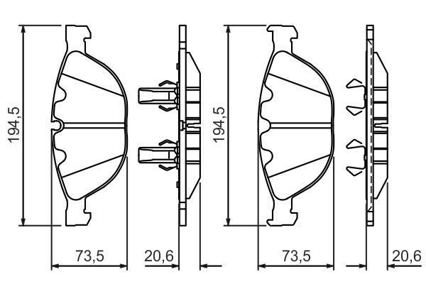 BOSCH 0 986 494 349 Bremsbelagsatz Scheibenbremse