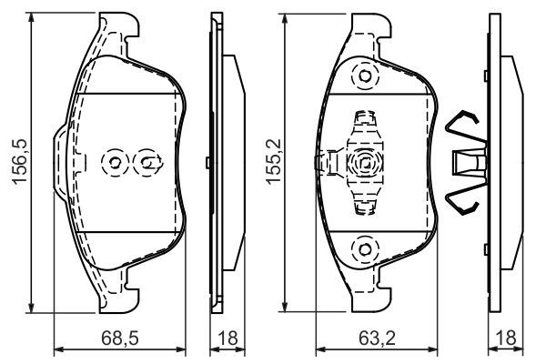 BOSCH 0 986 494 381 Bremsbelagsatz Scheibenbremse