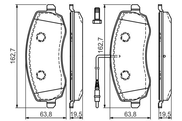 BOSCH 0 986 494 385 Bremsbelagsatz Scheibenbremse