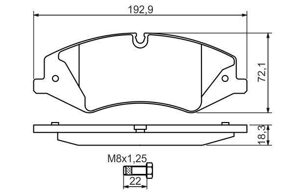 BOSCH 0 986 494 408 Bremsbelagsatz Scheibenbremse