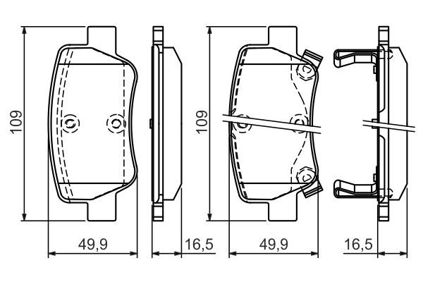 BOSCH 0 986 494 403 Bremsbelagsatz Scheibenbremse