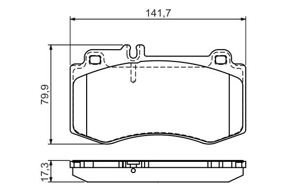 BOSCH 0 986 494 405 Bremsbelagsatz Scheibenbremse