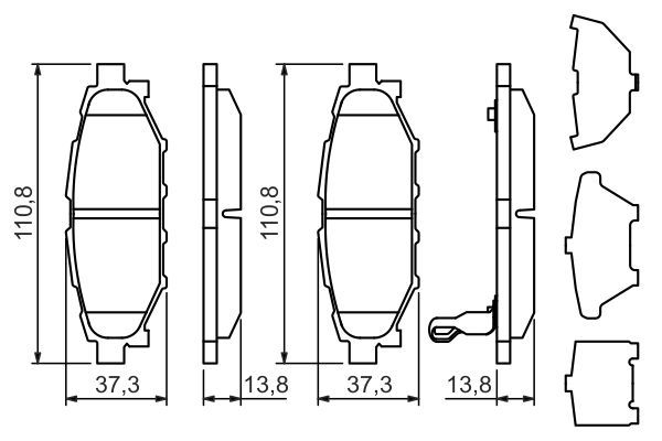 BOSCH 0 986 494 444 Bremsbelagsatz Scheibenbremse