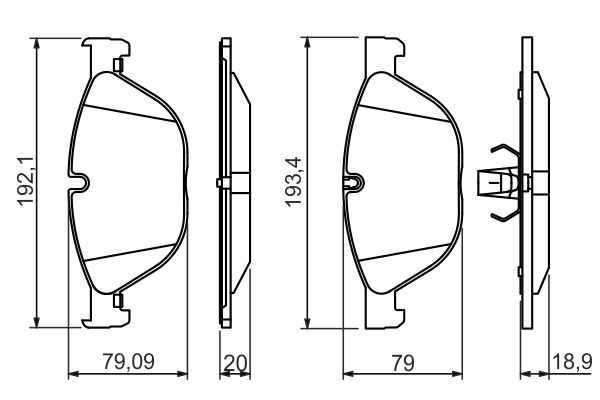 BOSCH 0 986 494 429 Bremsbelagsatz Scheibenbremse