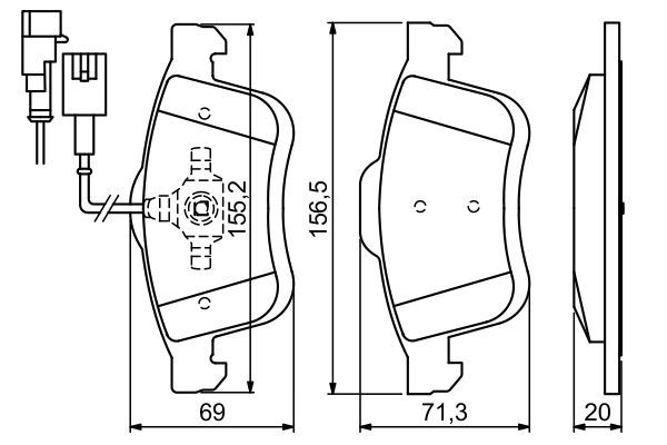 BOSCH 0 986 494 453 Bremsbelagsatz Scheibenbremse