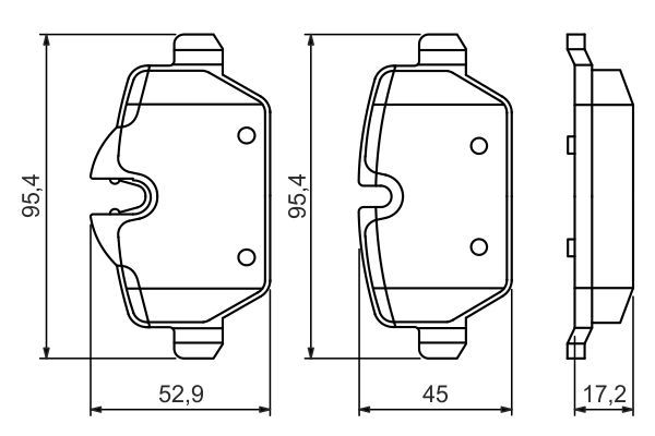 BOSCH 0 986 494 461 Bremsbelagsatz Scheibenbremse