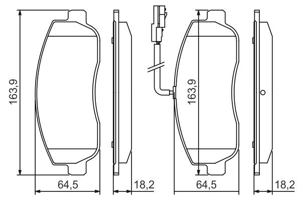 BOSCH 0 986 494 498 Bremsbelagsatz Scheibenbremse