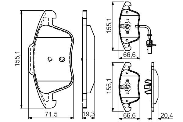 BOSCH 0 986 494 538 Bremsbelagsatz Scheibenbremse