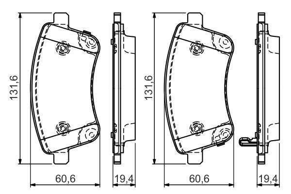 BOSCH 0 986 494 552 Bremsbelagsatz Scheibenbremse