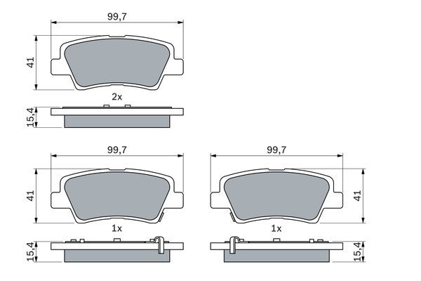 BOSCH 0 986 494 557 Bremsbelagsatz Scheibenbremse