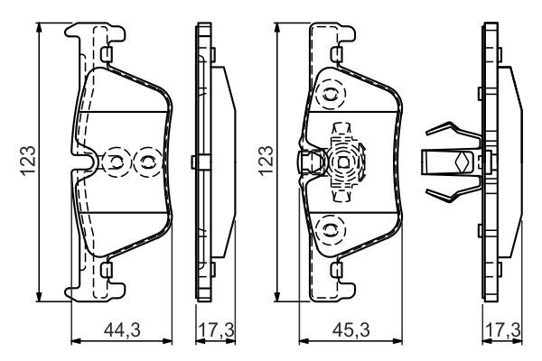 BOSCH 0 986 494 554 Bremsbelagsatz Scheibenbremse