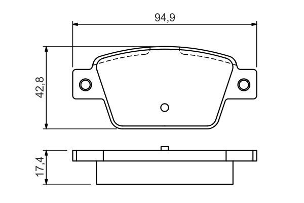 BOSCH 0 986 494 536 Bremsbelagsatz Scheibenbremse