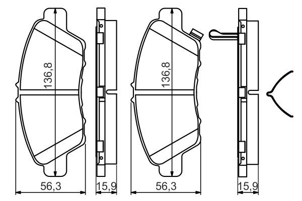 BOSCH 0 986 494 562 Bremsbelagsatz Scheibenbremse