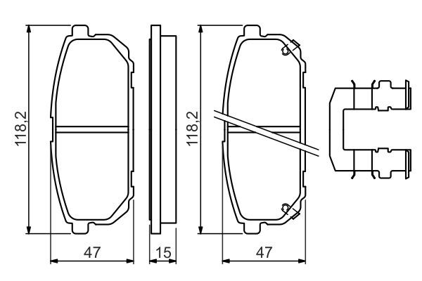 BOSCH 0 986 494 590 Bremsbelagsatz Scheibenbremse