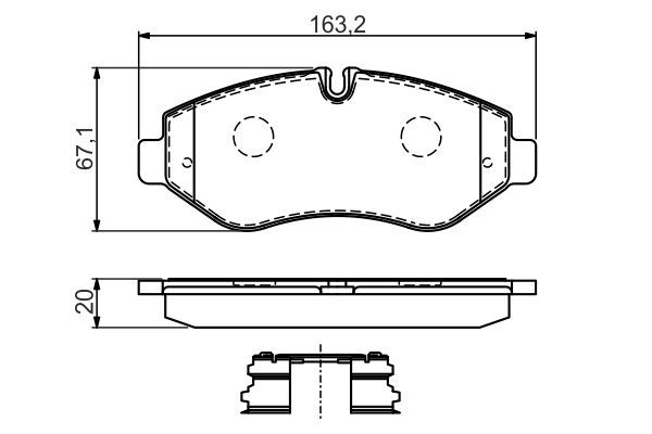 BOSCH 0 986 494 582 Bremsbelagsatz Scheibenbremse