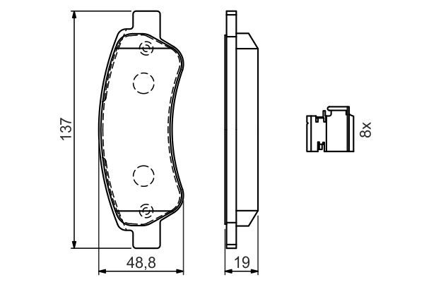 BOSCH 0 986 494 604 Bremsbelagsatz Scheibenbremse