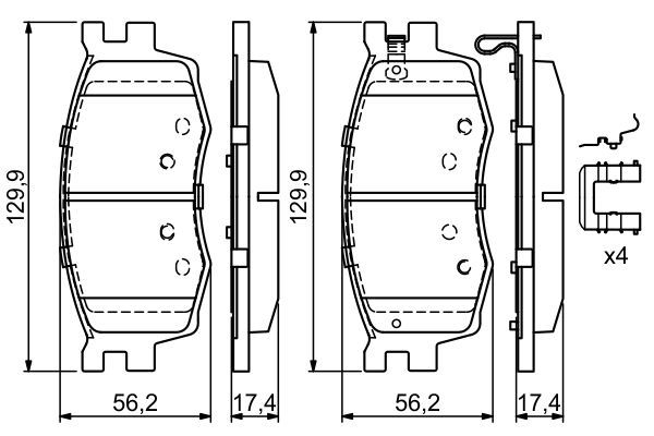 BOSCH 0 986 494 617 Bremsbelagsatz Scheibenbremse