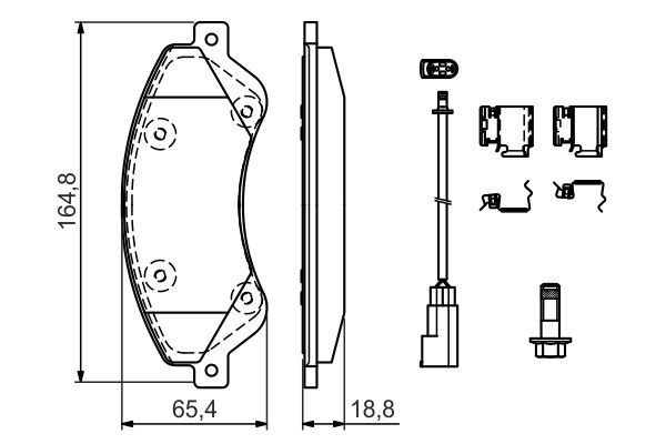 BOSCH 0 986 494 613 Bremsbelagsatz Scheibenbremse