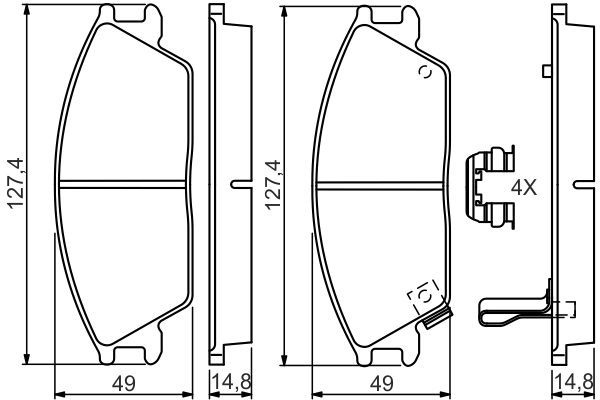 BOSCH 0 986 494 620 Bremsbelagsatz Scheibenbremse